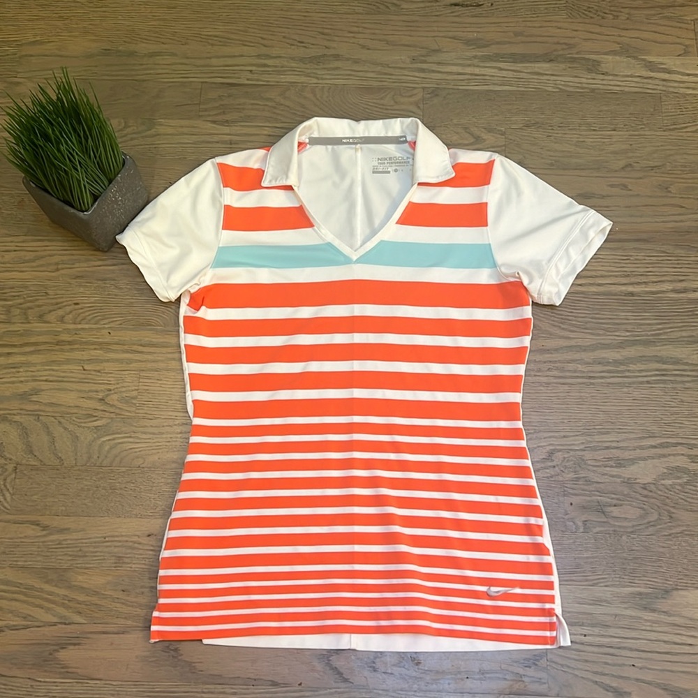 Nike Dri-Fit Golf Women's V-Neck Polo White/White/Metallic Silver
